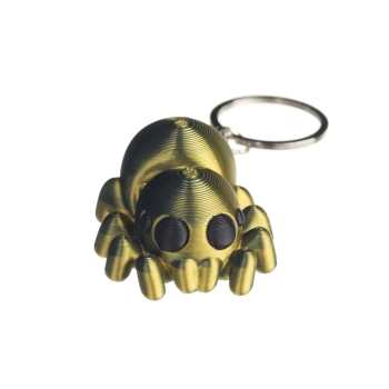 Pająk złoto-czarny - brelok do kluczy